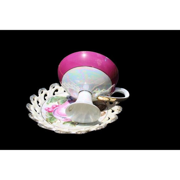 Vintage Hand-Painted Tea Cup & Saucer Set  Made In Japan - Picture 3 of 11